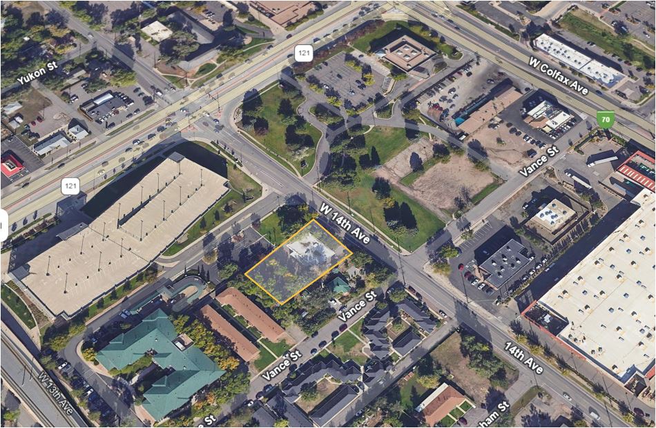 8,600 SF Office Bldg on ~1/2 Ac, Adjacent Light Rail Station: Aerial_7400 W 14